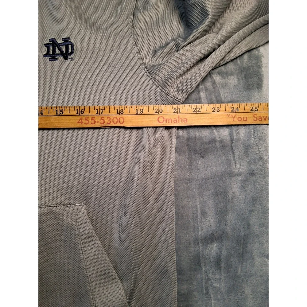 Adidas Mens Notre Dame Fighting Irish ClimaWarm Full‎ Zip Hoodie Gray Size M